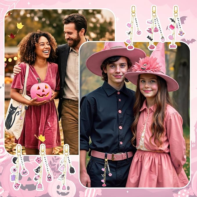 CraftyDream 558 Pcs Pink Halloween Charms - Image 7