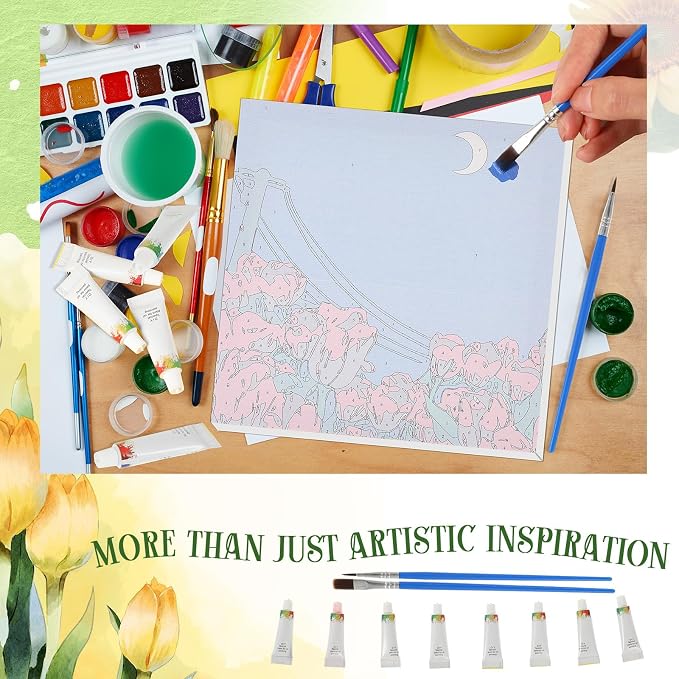Nezyo 12 Sets Paint by Numbers Kit - Image 3