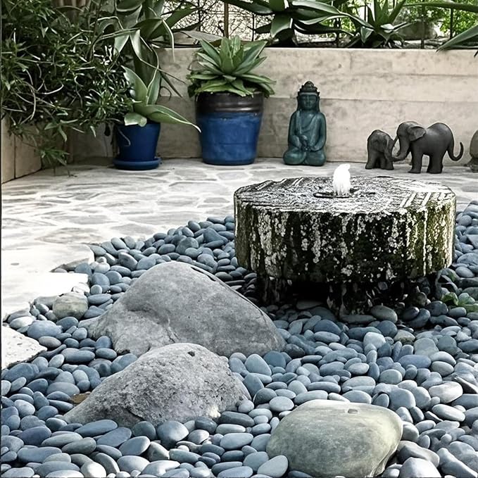 FANTIAN 40 lbs Black Stones for Landscaping, 1-2 Inch Small Pebbles Natural - Image 7