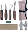 8pcs Wood Carving Set with Gloves and Pouch, Carving Knives Professional Whittling Tools Kit for Beginners
