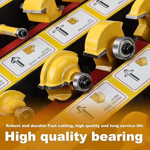 100-Piece Router Bit Set 1/4" Shank 100Pcs Expert Router Bit Kit. Tungsten Carbide Router Bits for Woodworking 1/4 Router bit Set