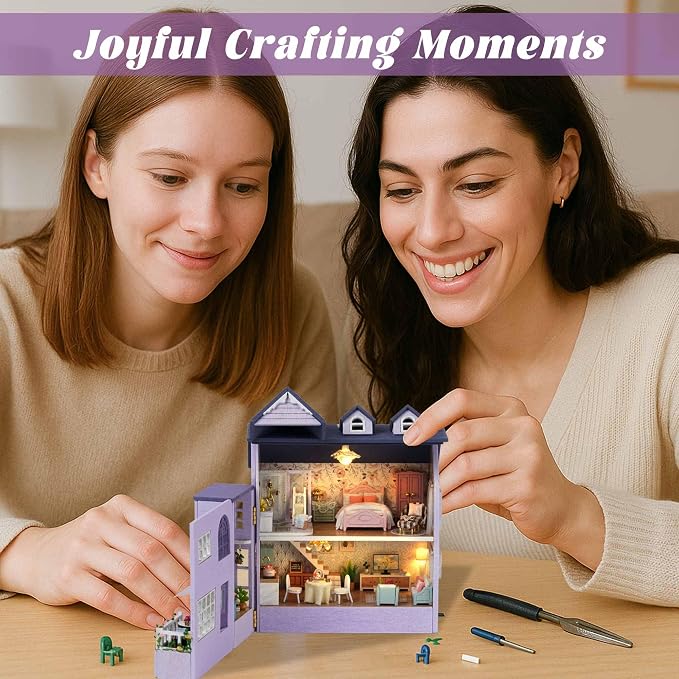 Flever Dollhouse Miniature DIY House Kit Creative Room - Image 4