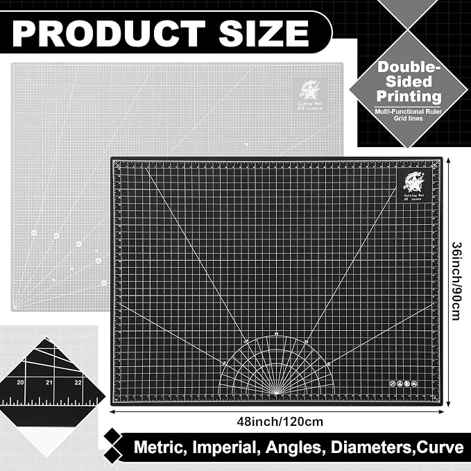 Pangda 36 x 48 in Large Self Healing Cutting Mat Extra Thick Double Sided - Image 2
