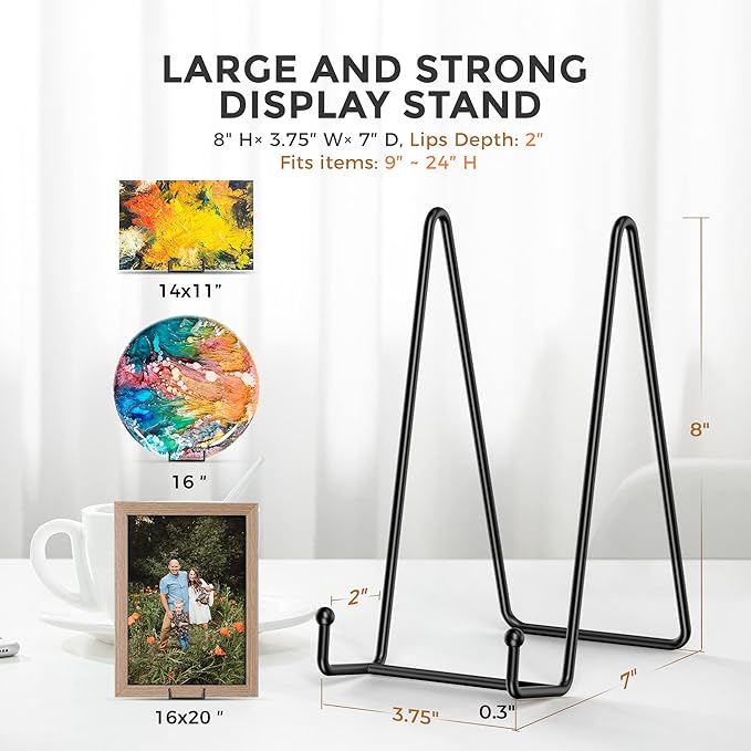 TR-LIFE 4 Pack 8 Inch Large Plate Stands - Image 2