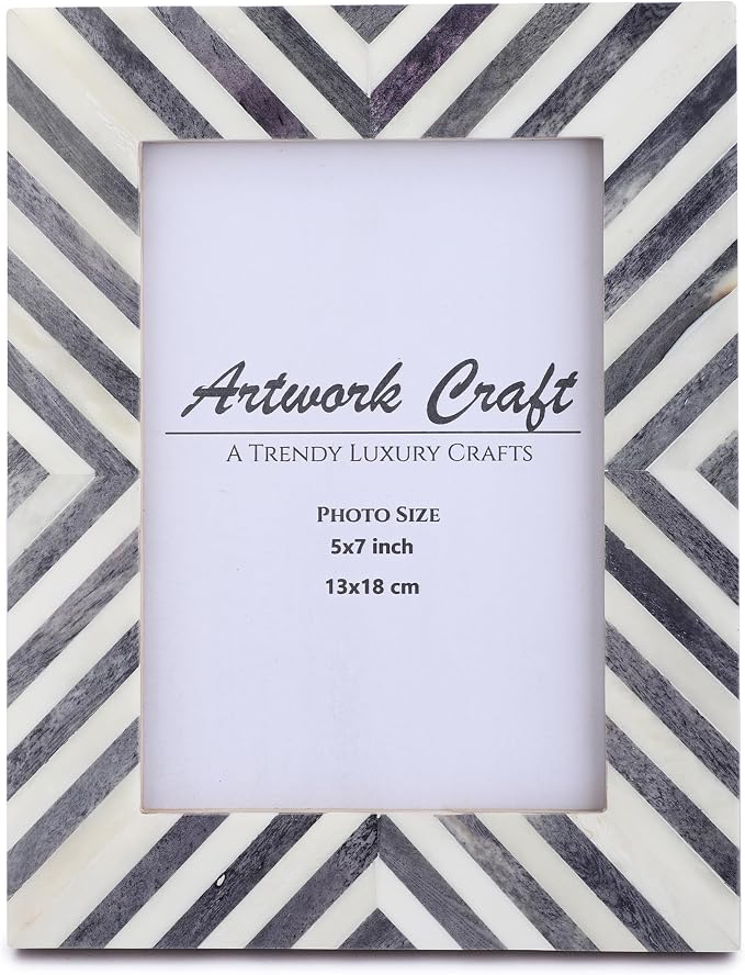 Picture Photo Frame Chevron Herringbone Art Inspired Vintage Table-Top/Wall by ArtworkCraft
