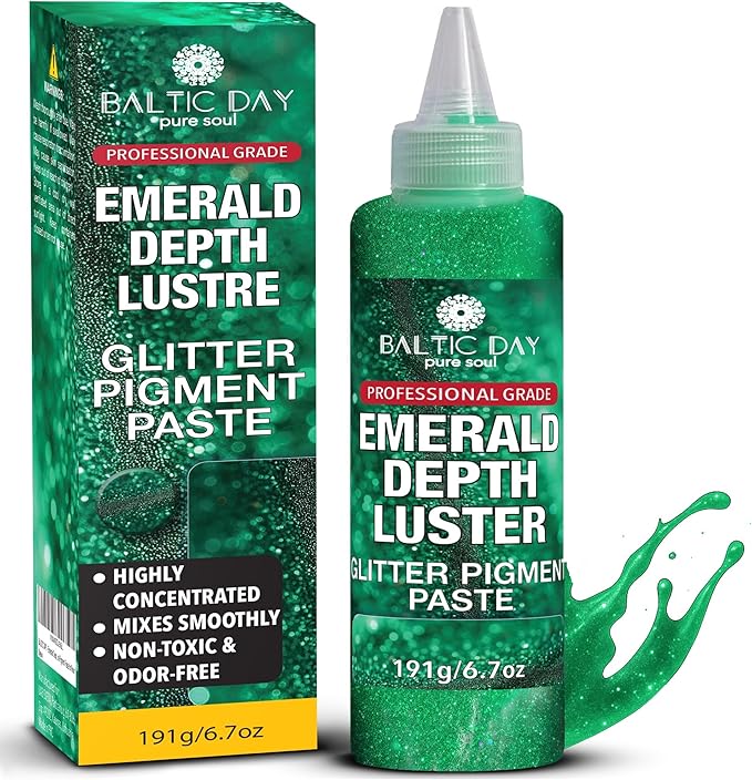 Emerald Depth Lustre Epoxy Pigment Paste XL – Ultra-Concentrated Deep Green by BALTICDAYpuresoul