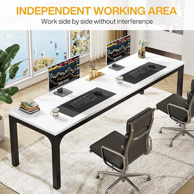 Tribesigns 78.7 Inches Extra Long Computer Desk 2 Person Desk, Double Long Desk - Image 6