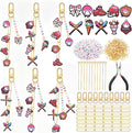 CraftyDream 558 Pcs Ice Cream Drip Baseball Keychain Baseball Party Favors DIY by CraftyDream