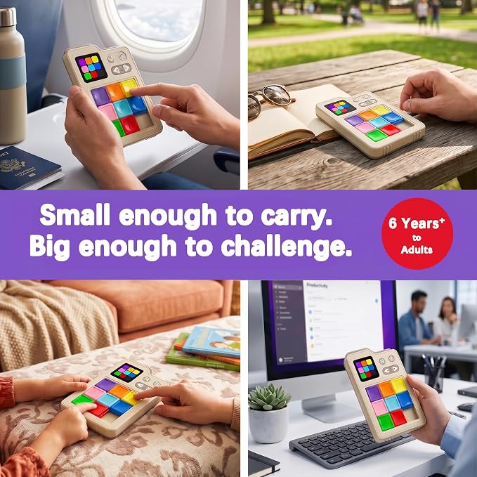 MinoLogic Super Slide Puzzle Game, 1000+ Challenges & 3 Modes Electronic - Image 6