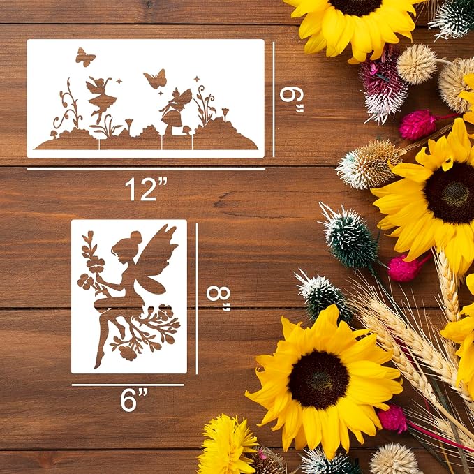 Fairy Stencils for Crafts Reusable Paint Stencil DIY Crafts Stencils for - Image 2