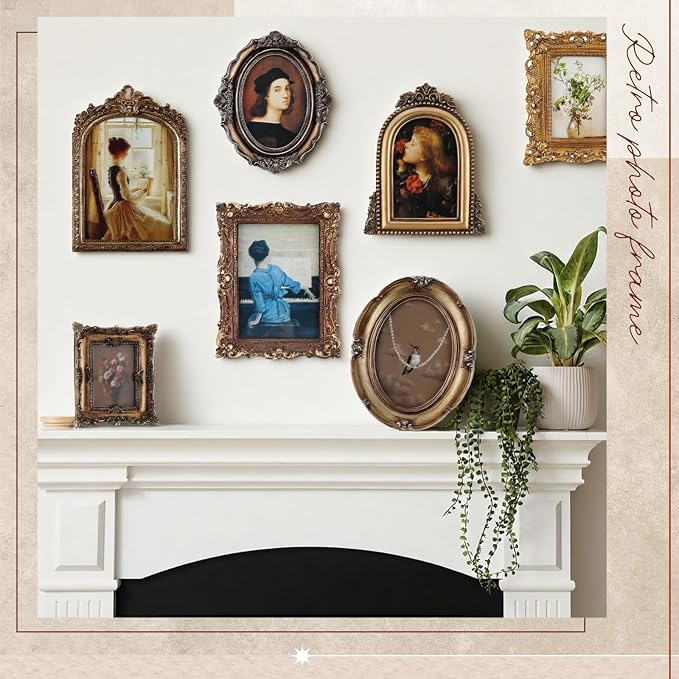 Wonderjune 7 Pcs Vintage Picture Frames Set - Image 6