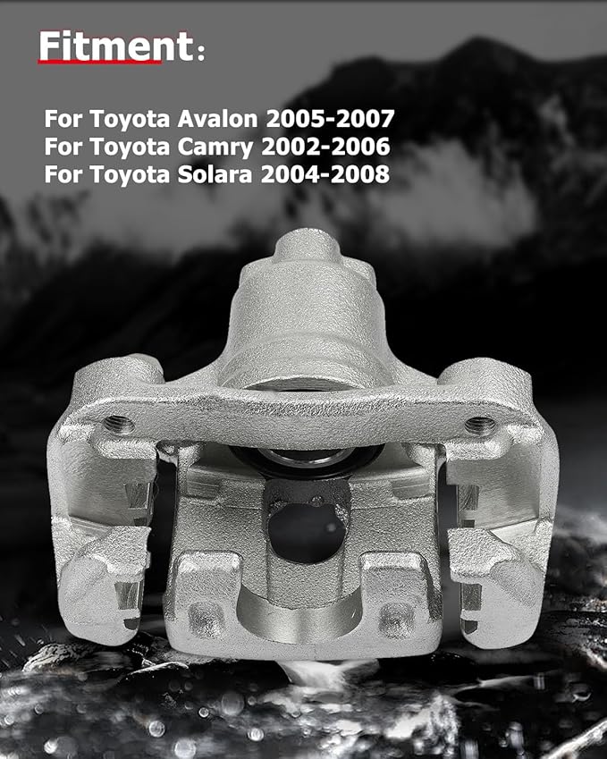 cciyu Rear Left Brake Caliper Assembly w/Bracket 19B2697 2005 2006 2007 For Toyota For Avalon,2002 2003 2004 2005 2006 For Toyota For Camry,2004 2005 2006 2007 2008 For Toyota For Solara