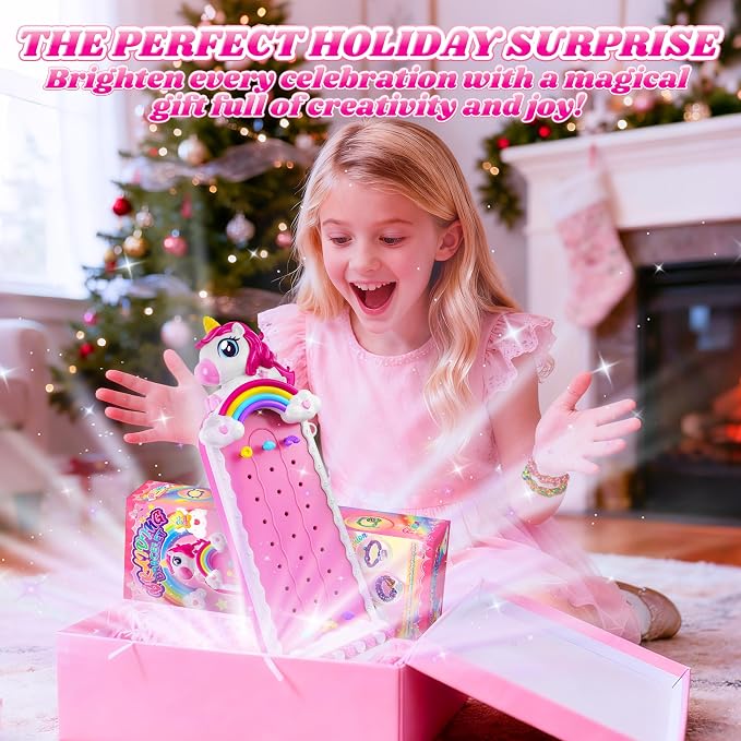 Unicorn Toys for Girls Age 4-6 6-8 8-12, 2-in-1 Friendship Bracelet Making Kit - Image 7