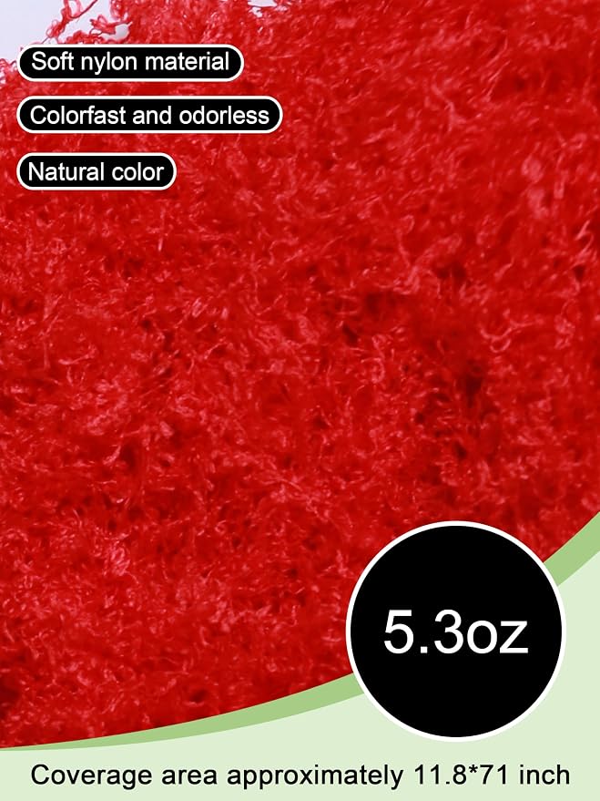 Red 5.3oz Fake Moss Artificial Floral MossFaux Plant - Image 2