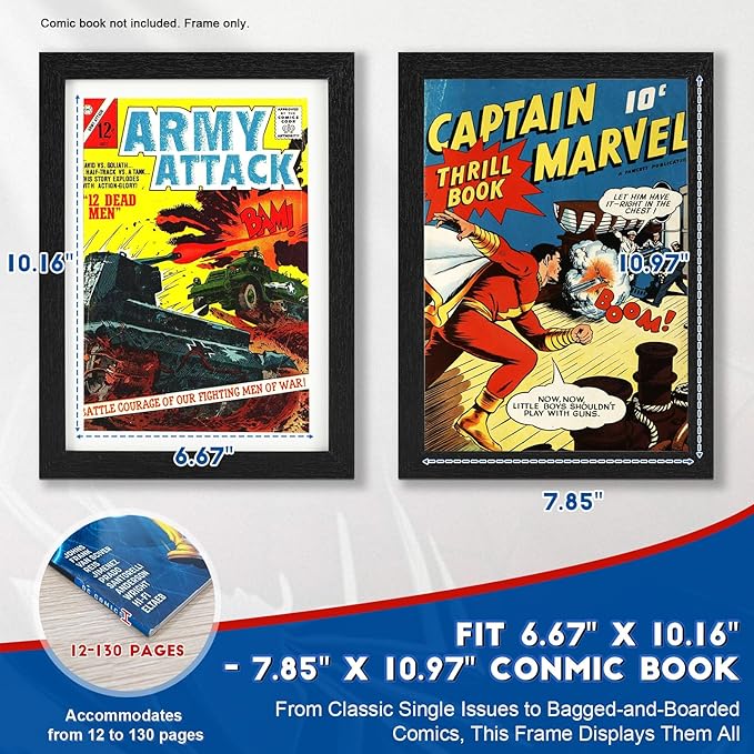 JupDec Comic Book Frame, Premium Wood Display Case - Image 2