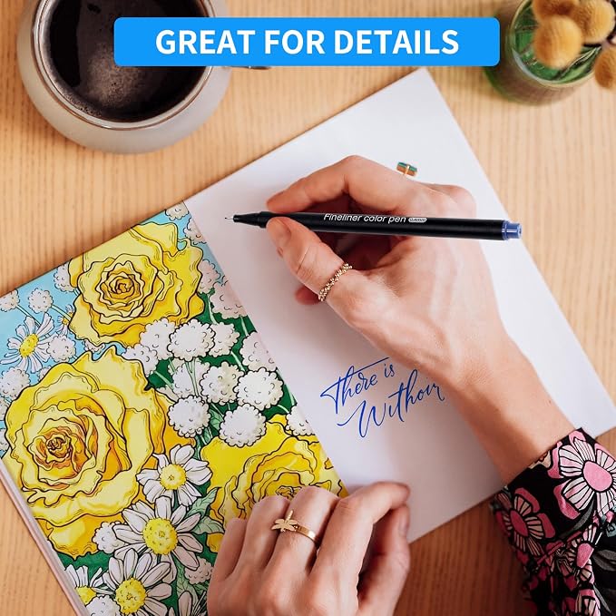 Journal Planner Pens 36 Vibrant Colors, 0.4mm Fine Point Markers - Image 4
