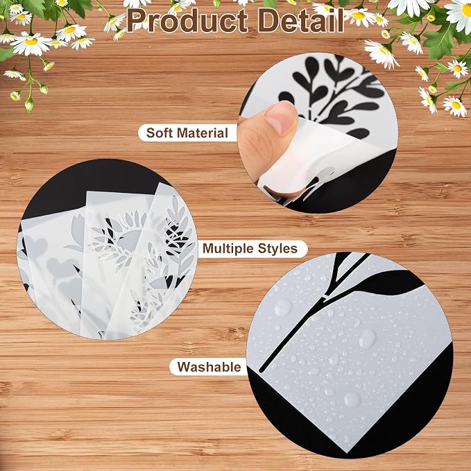 80Pcs Stencils for Painting, Stencils for Crafts Reusable Flower Wall Stencils - Image 3