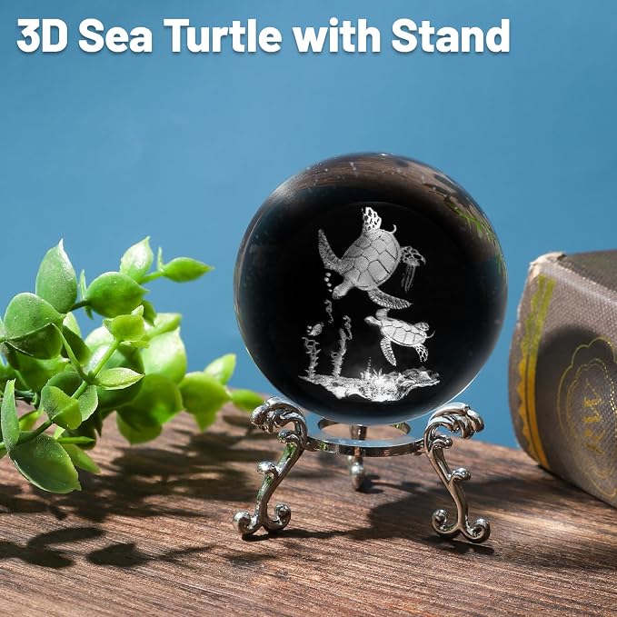 3D Sea Turtle Crystal Ball - Image 3
