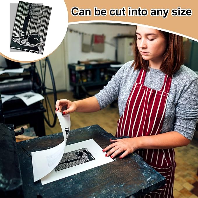 Yeaqee 12 Pcs 8 x 10 Inch Linoleum Blocks - Image 5