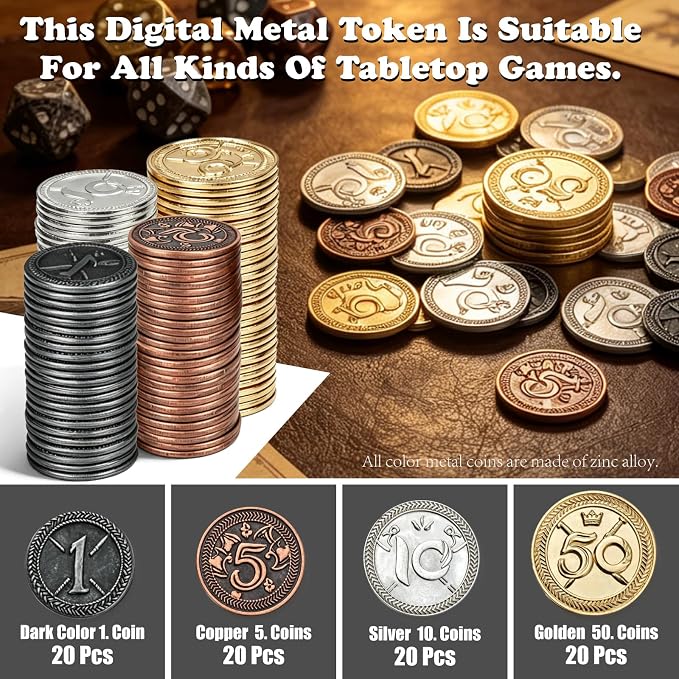 Metal Coin Set with Leather Organizer - Image 7