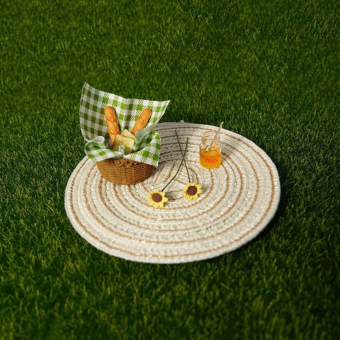 Miniature Food Dollhouse Accessories Garden Decor 1:12 Scale Bread Honey Picnic - Image 7