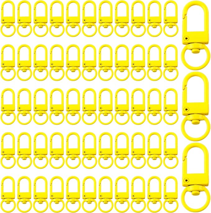 KJML DIY Keychain clip 60pcs Swivel Snap Lobster Claw Keychain Clasps Lanyard by KJMLDIY