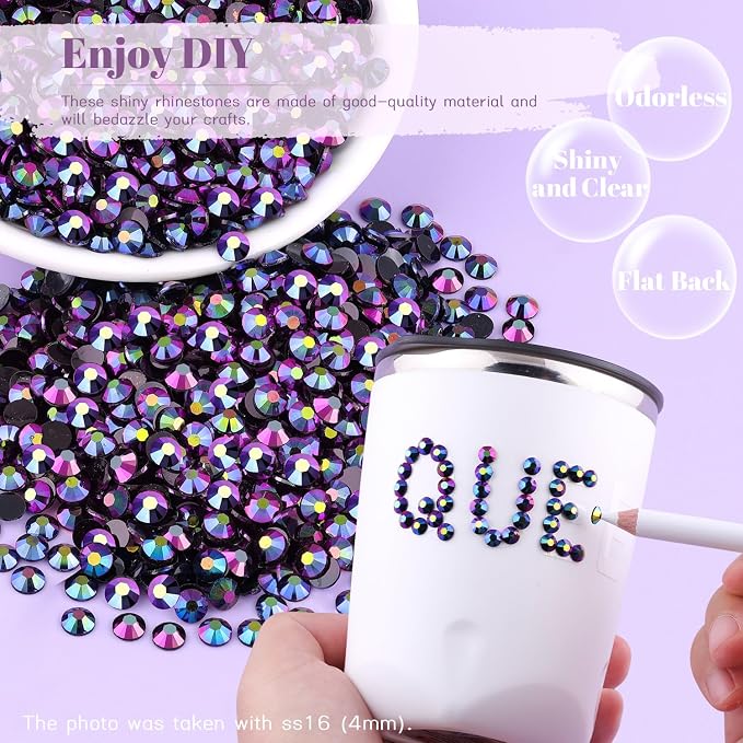 4000PCS 5mm Resin Jelly Rhinestones in Bulk, Bedazzling Flatback Crystals - Image 4