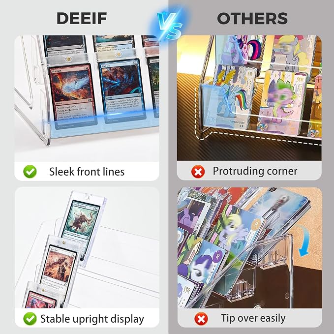 DEEIF 5 Tier Acrylic Trading Card Display Stand, Toploaders, PSA Graded Cards - Image 4