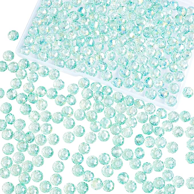 220Pcs 10mm Crystal Glass Beads by Laopottbeads