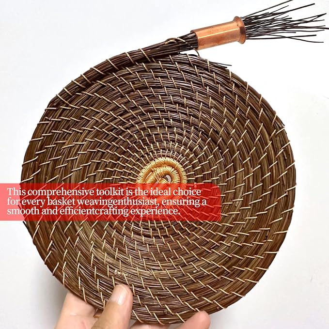 5 Pack Pine Needle Coiling Tool, 1 in Gauge, Basket Weaving Supplies, Premium - Image 4