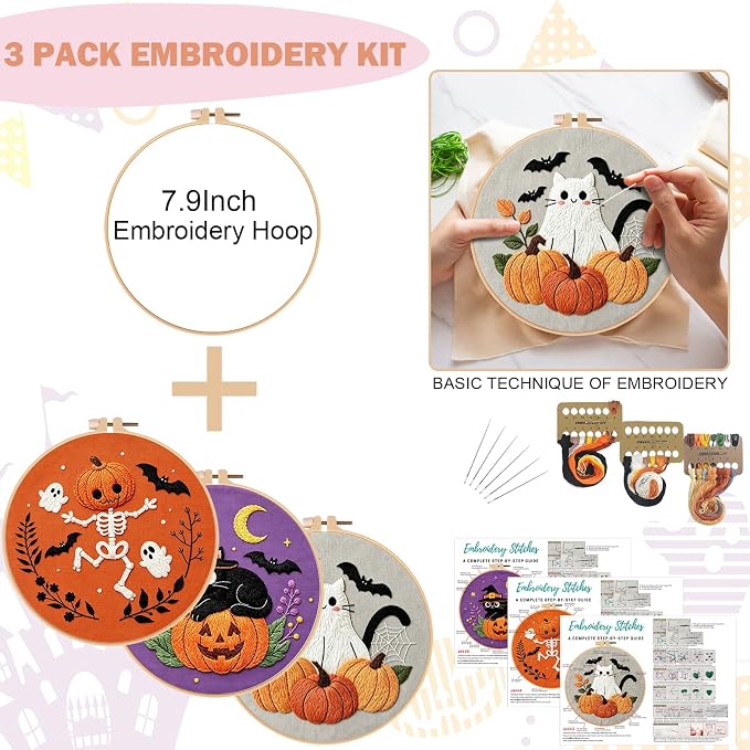 Nuberlic Halloween Embroidery Kit - Image 2