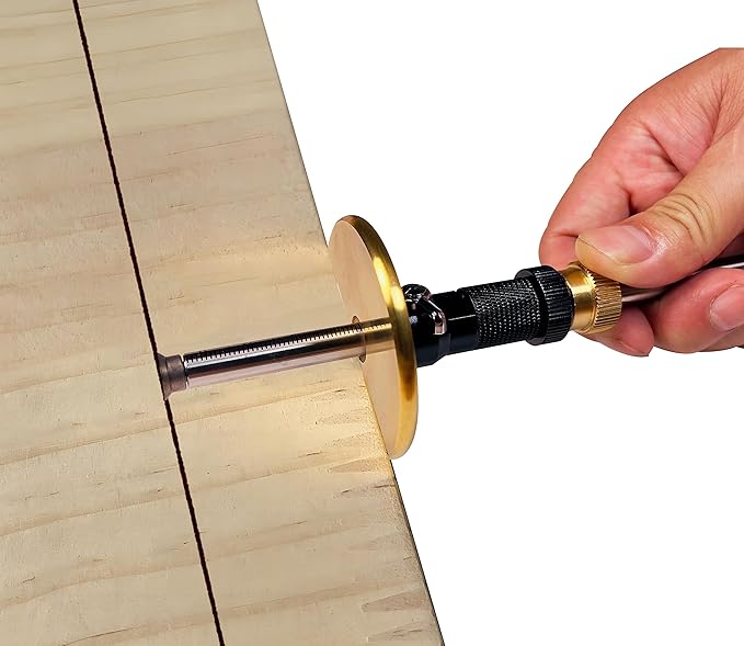 Dovetail Jig & Wheel Marking Gauge Set-Precision Woodworking Tools with Micro-Adjustment, Includes 2 Cutters + Pencil & Anodized Aluminum Jig for Dovetail Join Carpentry & DIY
