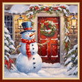 Joyhoor Cross Stitch Kit for Beginners, Pre-Printed Christmas Snowman Design by JoyhoorCrossStitchKits