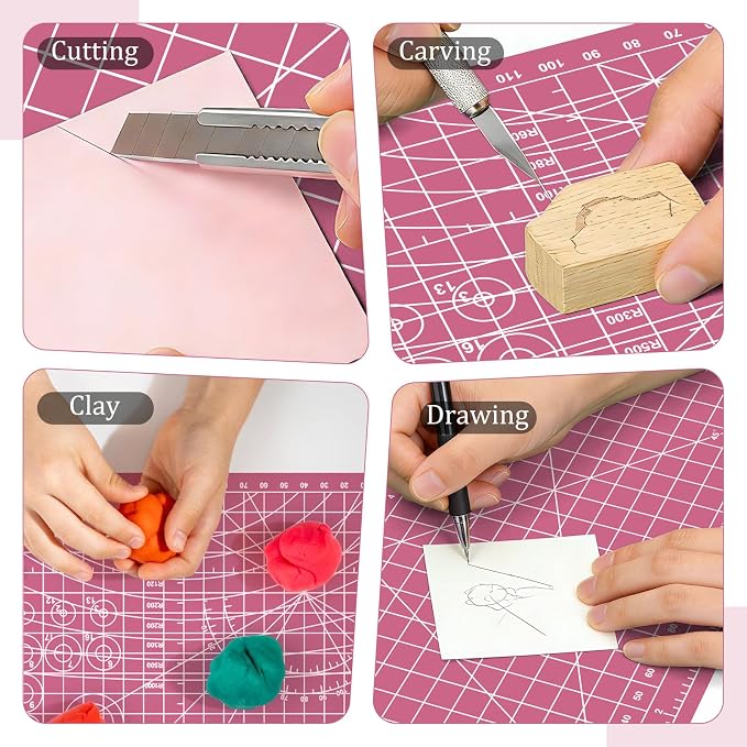 Sewing Cutting Mat 8in x 6in, Small Self Healing Cutting Board A5 Rotary - Image 6