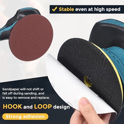 HARFINGTON 20 Pcs 6 Inch Sanding Disc 1200 Grit Hook and Loop Sandpaper Random Orbital Sander Pads for Woodworking Automotive Metal Polishing