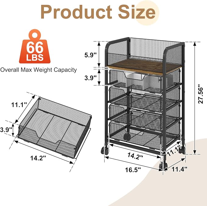 Yociyoga 5-Tier Craft Cart - Image 2