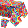 Newwiee Tie Dye Tablecloth Rainbow Table Cloth 54 x 108 Inch Plastic Rectangle by Newwiee