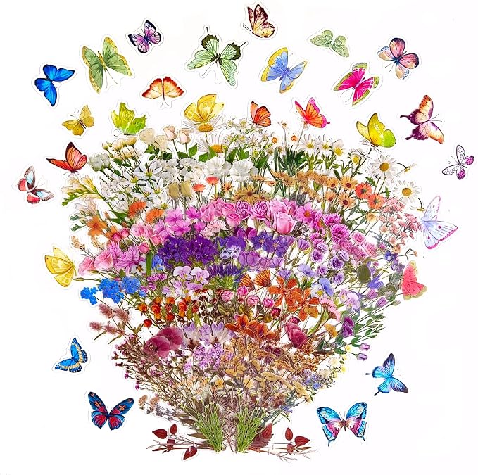 Ychsring Butterfly Floral Stickers Bulk by Ychsring