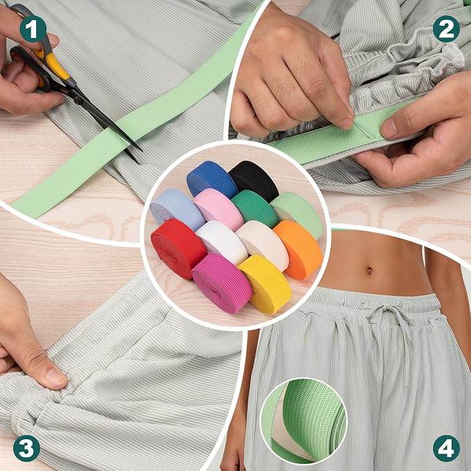 Airisoer 12 Rolls 1 Inch Elastic Band - Image 6