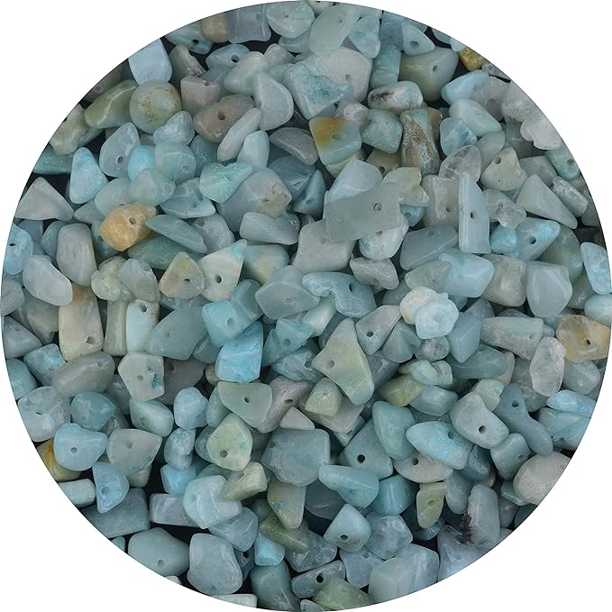 Natural Chip Stone Beads Amazonite Stone 5-8mm About 400 Pieces Irregular by Cmidy
