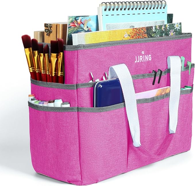 JJRING Craft Organizer Tote Bag, Large Art Storage Caddy by JJRING