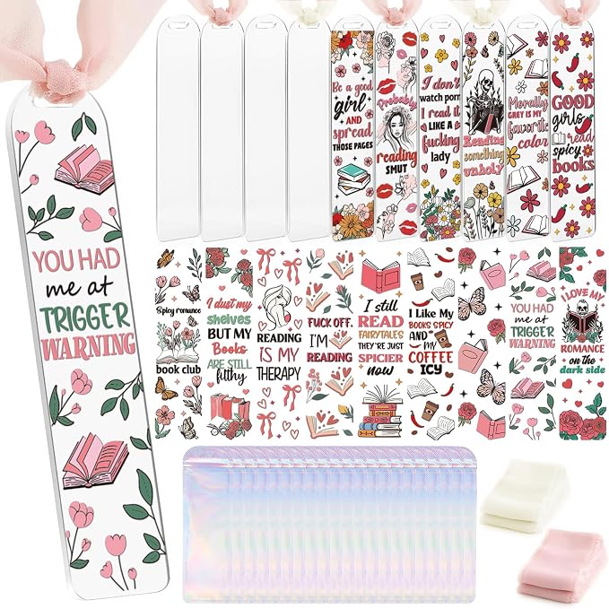 Dazoratix Dark Romance Acrylic Bookmarks by Dazoratix