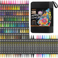 NICETY 128 Acrylic Paint Markers, Dual Tip Brush Paint Pens by NICETY