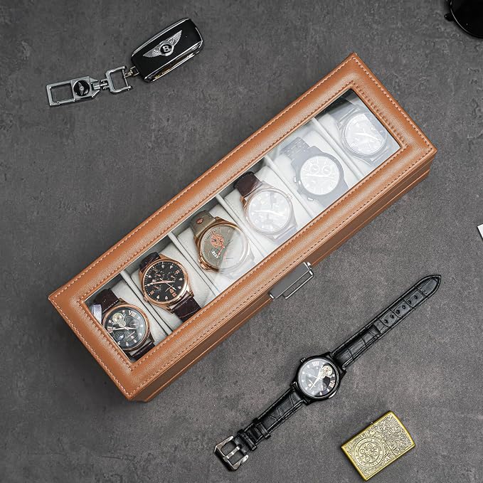 ProCase Watch Box, 6 Slot Watches Display Case - Image 3
