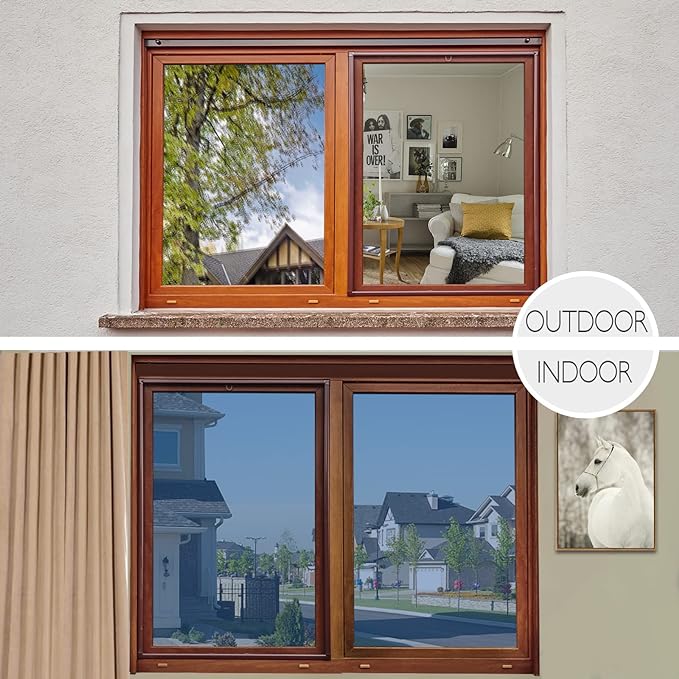 HIDBEA One Way Mirror Window Film Daytime Privacy, Heat Control Anti UV - Image 5