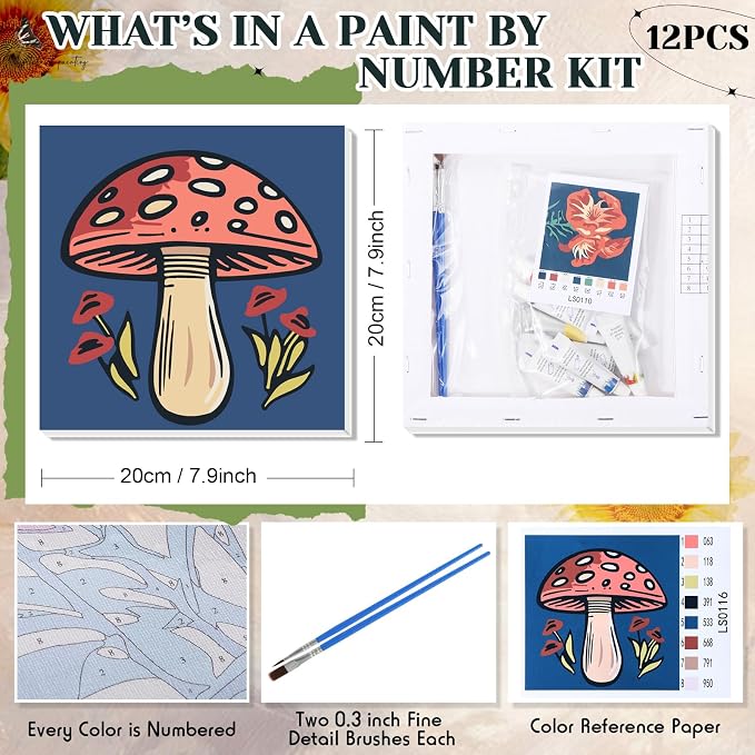 Nezyo 12 Sets Paint by Numbers Kit - Image 3