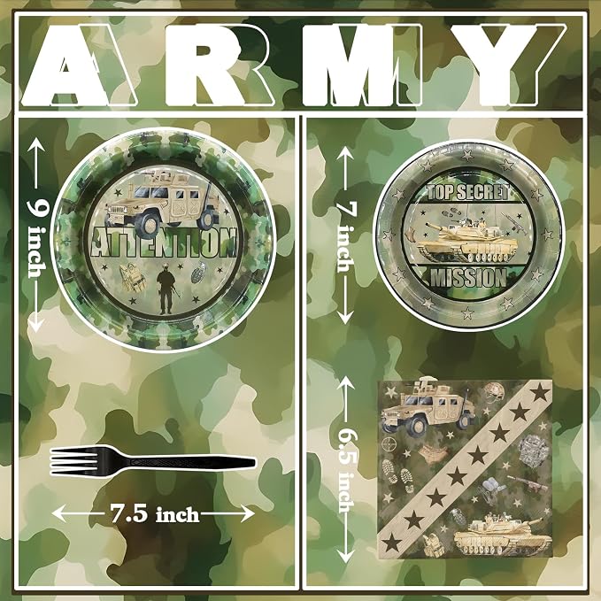 Army Party Decorations Set - Image 3
