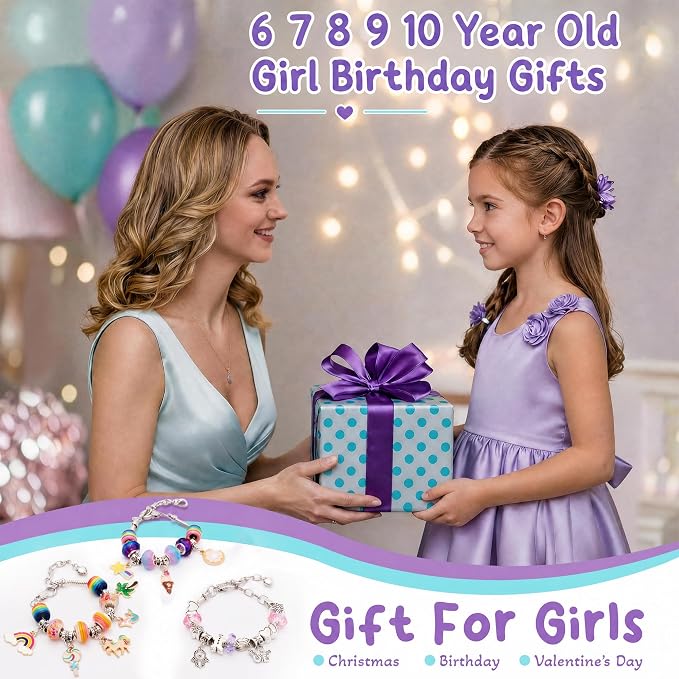 Charm Bracelet Making Kit & Unicorn/Mermaid Girl Toy- ideal Crafts - Image 8