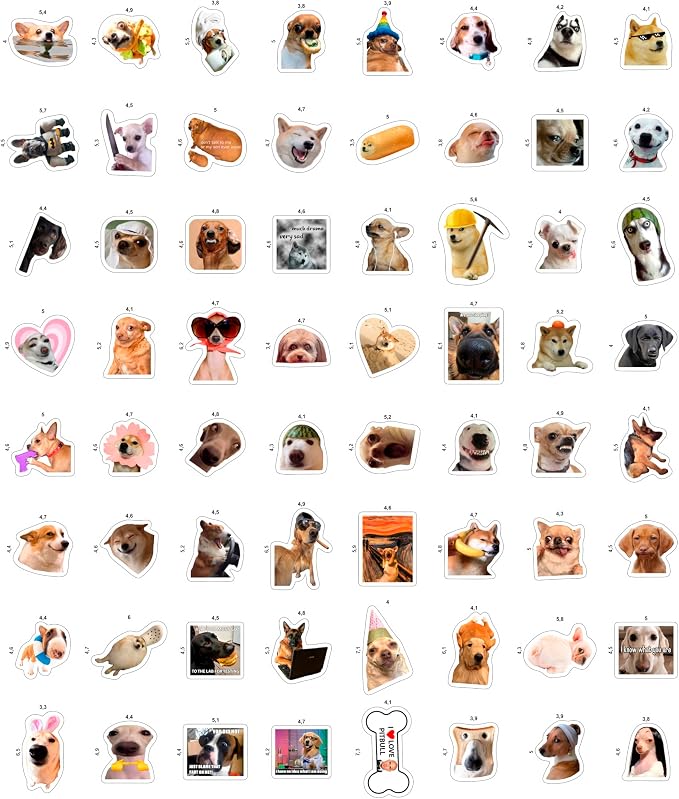100Pcs Dog Meme Stickers for Water Bottle, Laptop - Image 4