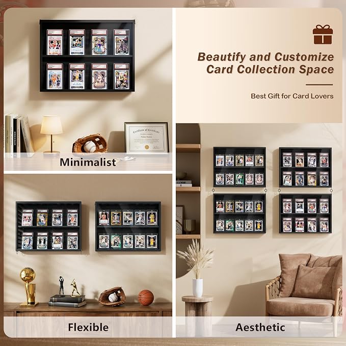 Emfogo Card Display Case, 2 Pack Trading Card Display - Image 6